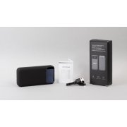 Зарядное (22.5W) устройство "Top Grade SOFTTOUCH" 20000 mAh с подсветкой логотипа, встроенными кабелями и цифровым индикатором заряда черный