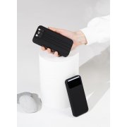 Зарядное (22.5W) устройство "Top Grade SOFTTOUCH" 20000 mAh с подсветкой логотипа, встроенными кабелями и цифровым индикатором заряда черный