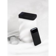 Зарядное (22.5W) устройство "Top Grade SOFTTOUCH" 20000 mAh с подсветкой логотипа, встроенными кабелями и цифровым индикатором заряда черный