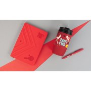 Ежедневник недатированный "Тоскана" с 3d-обложкой, А5 красный