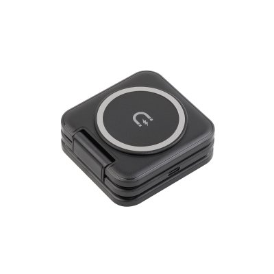 Складная беспроводная (15W) зарядная станция "Flip" с MagSafe черный