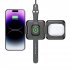 Складная беспроводная (15W) зарядная станция "Flip" с MagSafe черный Складная беспроводная (15W) зарядная станция "Flip" с MagSafe черный