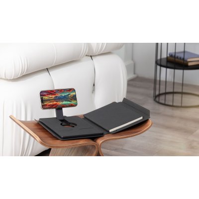 Папка А5 с беспроводным (10W) зарядным устройством 5000 mAh, с MagSafe и блокнотом черный