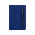 Блокнот с ручкой и вечным карандашом в пенале, с подставкой под смартфон темно-синий