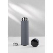 Термос "Бостон next" 500 мл с индикацией температуры, soft touch, сменная батарейка серый