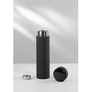 Термос "Бостон next" 500 мл с индикацией температуры, soft touch, сменная батарейка черный