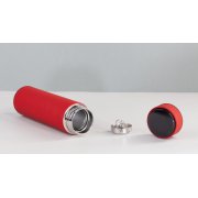 Термос "Бостон next" 500 мл с индикацией температуры, soft touch, сменная батарейка красный