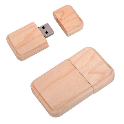 USB flash-карта "Wood" (8Гб) бежевый