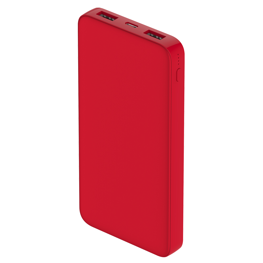 Внешний аккумулятор Polus, 10000 Mah, софт-тач покрытие, красный арт. 2018.05 Внешний аккумулятор Polus, 10000 Mah, софт-тач покрытие, красный арт. 2018.05