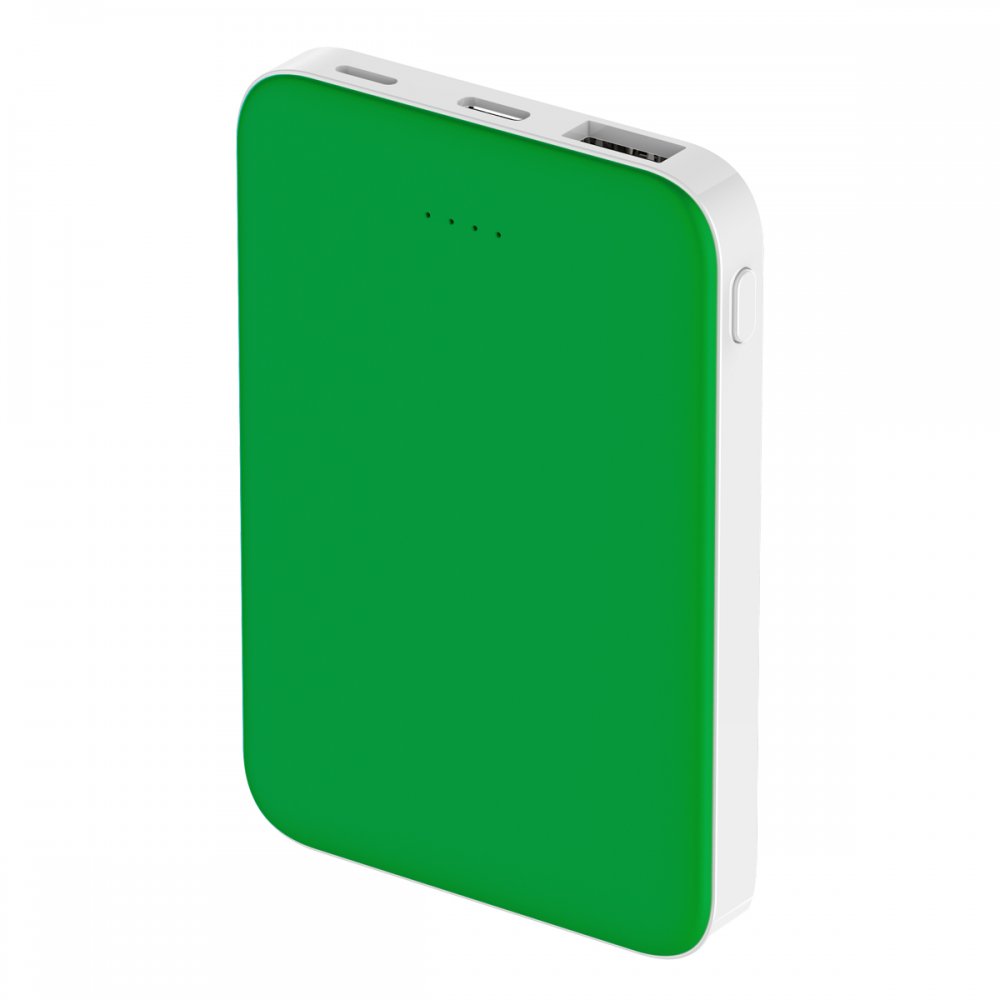 Внешний аккумулятор Fluffy, 5000 Mah, зеленый арт. 2041.04 Внешний аккумулятор Fluffy, 5000 Mah, зеленый арт. 2041.04