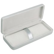 Футляр для 1-2 ручек, серебристый, PU-материал Серебро