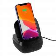 Колонка c беспроводной зарядкой Esca, черная арт. 16305.30 Колонка c беспроводной зарядкой Esca, черная арт. 16305.30