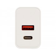 Сетевое зарядное устройство c выходами USB-A и USB-C и быстрой зарядкой QC/PD «Recharger Pro», 30 Вт