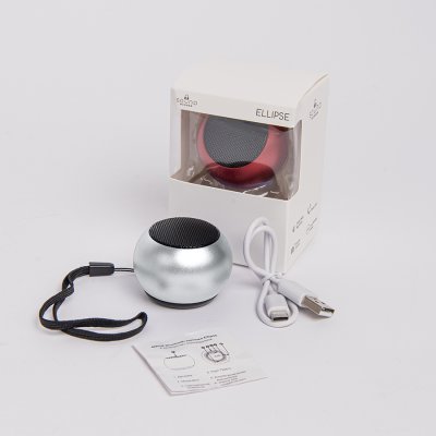Портативная mini Bluetooth-колонка Sound Burger "Ellipse" серебро Серебро