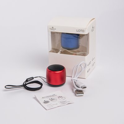 Портативная mini Bluetooth-колонка Sound Burger "Loto" красный Красный