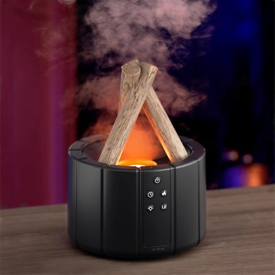 Светодиодный USB увлажнитель-аромадиффузор Bonfire, чёрный арт. 21022.02
