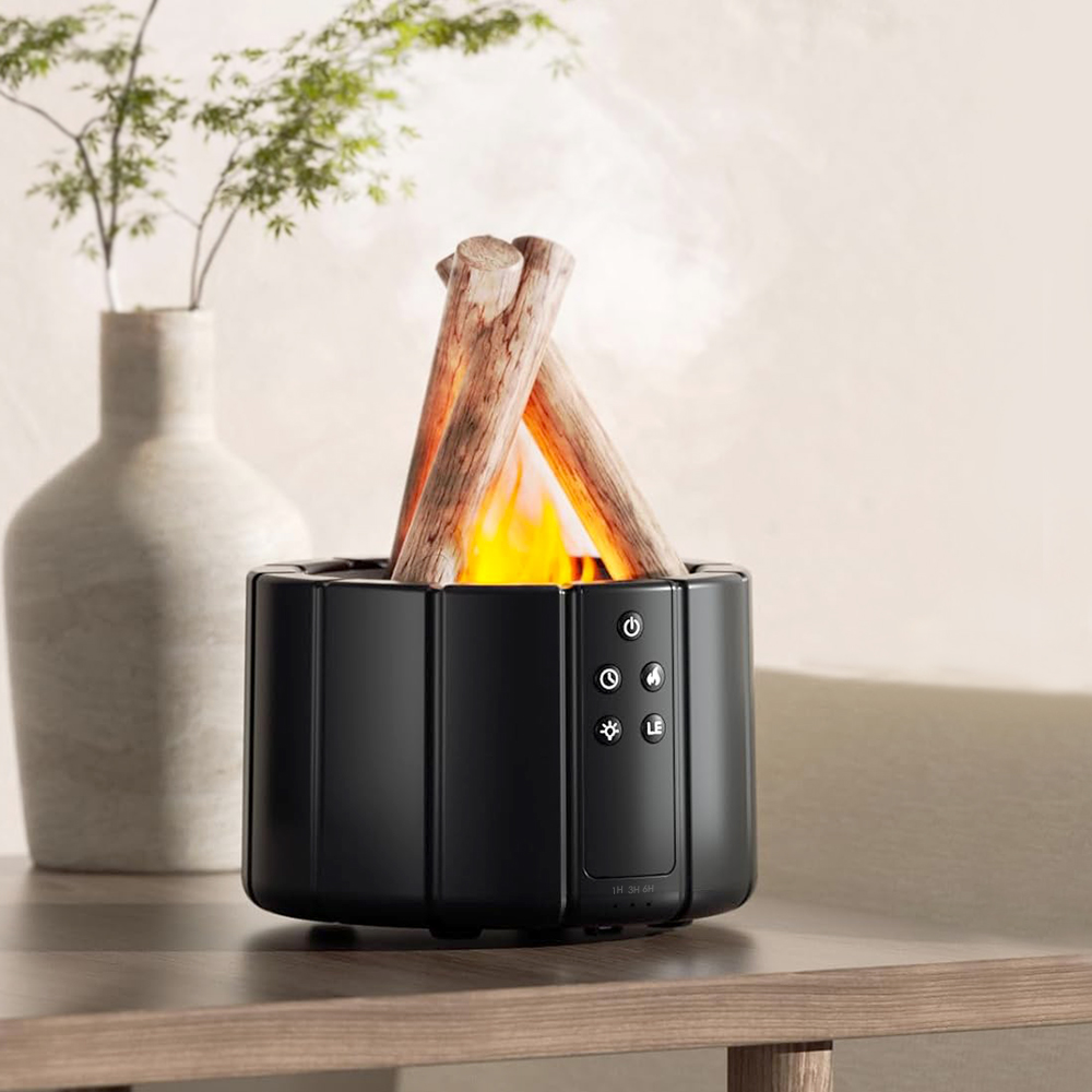 Светодиодный USB увлажнитель-аромадиффузор Bonfire, чёрный арт. 21022.02 Светодиодный USB увлажнитель-аромадиффузор Bonfire, чёрный арт. 21022.02