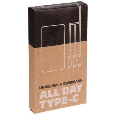 Aккумулятор Uniscend All Day Type-C 10000 мAч, черный арт. 23419.30