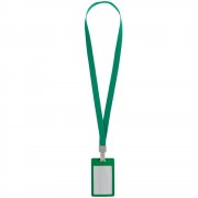 Карман для пропуска с лентой Staff, зеленый