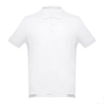 Рубашка-поло мужская ADAM, белый, 3XL, 100% хлопок, плотность 195 г/м2 Белый арт. 353000.01