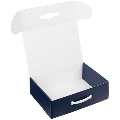 Коробка Matter Light, синяя, с белой ручкой