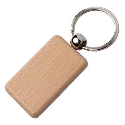 Брелок TIMBER RECTANGLE; 5,2 x 3,2 x 0,7 см; дерево бежевый арт. 50137