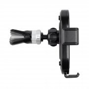 Автомобильное беспроводное (15W) зарядное устройство "Guide" с прозрачным корпусом черный с серебристым