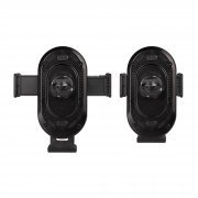 Автомобильное беспроводное (15W) зарядное устройство "Guide" с прозрачным корпусом черный с серебристым