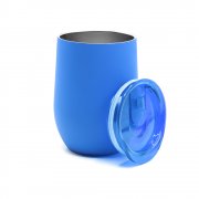 Термокружка с двойной стенкой SOFTO софт-тач, светло-синяя арт. 5032.26