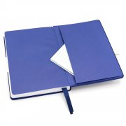 Блокнот A5 "Veles" с карманом, тёмно-синий