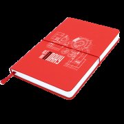 Блокнот A5 "Veles" с карманом, красный