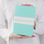 Блокнот A5 "Veles" с карманом, бирюзовый