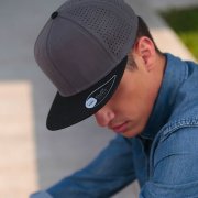 Бейсболка BANK, 6 клиньев, пластиковая застежка Синий