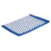 Массажный аккупунктурный коврик с валиком Iglu, синий с белым