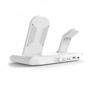 Часы электронные Abbatt мультифункциональные с беспроводной зарядкой, белый арт. 7021.01