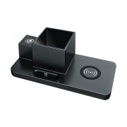 Настольный органайзер Medow c беспроводной зарядкой 15W, черный арт. 7114.02