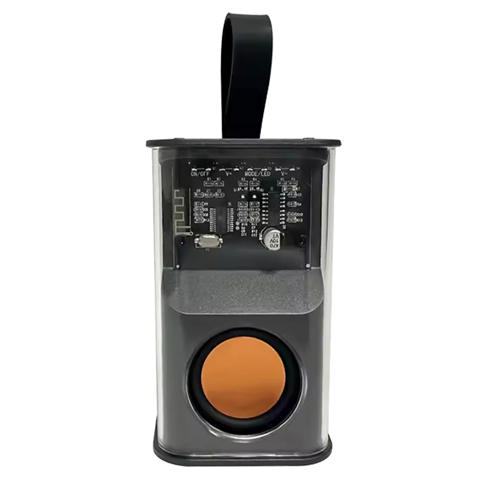 Прозрачная беспроводная колонка Jazzy, черный арт. 11027.02 Прозрачная беспроводная колонка Jazzy, черный арт. 11027.02