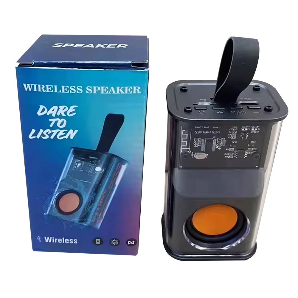 Прозрачная беспроводная колонка Jazzy, черный арт. 11027.02 Прозрачная беспроводная колонка Jazzy, черный арт. 11027.02