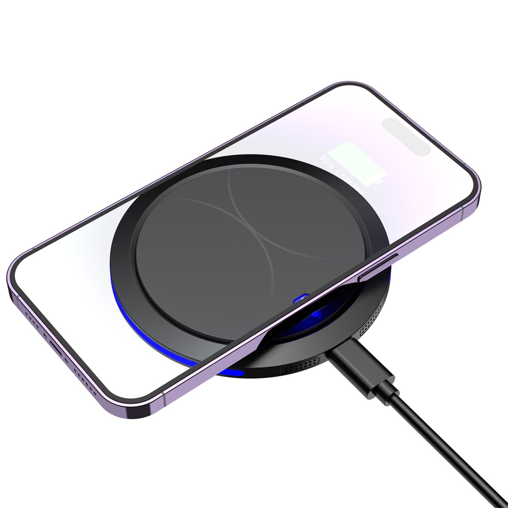 Беспроводное зарядное устройство Pebble 15W, черный арт. 7113.02 Беспроводное зарядное устройство Pebble 15W, черный арт. 7113.02