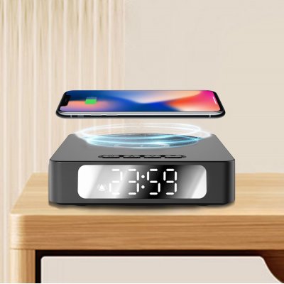 Часы с беспроводной зарядкой Raven, черный арт. 7060.02 Часы с беспроводной зарядкой Raven, черный арт. 7060.02