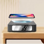 Часы с беспроводной зарядкой Raven, черный арт. 7060.02 Часы с беспроводной зарядкой Raven, черный арт. 7060.02