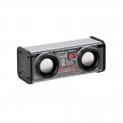 Bluetooth колонка "Buzz Light" 10Вт (2х5Вт) с разноцветной подсветкой-эквалайзером и прозрачным корпусом черный