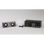 Bluetooth колонка "Buzz Light" 10Вт (2х5Вт) с разноцветной подсветкой-эквалайзером и прозрачным корпусом черный