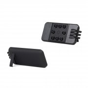 Беспроводное зарядное (22.5/15W) устройство "Topfull SOFTTOUCH" 10000 mAh с подсветкой лого, присосками, встроенными кабелями, с подставкой черный