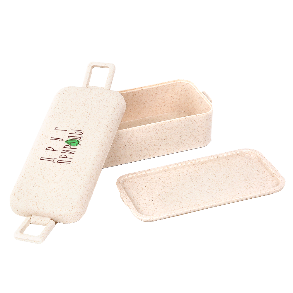 Ланчбокс (контейнер для еды) Bricker из пшеничного волокна, бежевый арт. 13008.13 Ланчбокс (контейнер для еды) Bricker из пшеничного волокна, бежевый арт. 13008.13