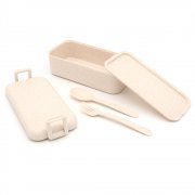 Ланчбокс (контейнер для еды) Bricker из пшеничного волокна, бежевый арт. 13008.13 Ланчбокс (контейнер для еды) Bricker из пшеничного волокна, бежевый арт. 13008.13