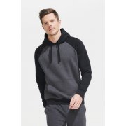 Толстовка унисекс Seattle, темный меланж с черным