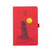 Блокнот "Парма_Torre Pisa", формат А5 красный