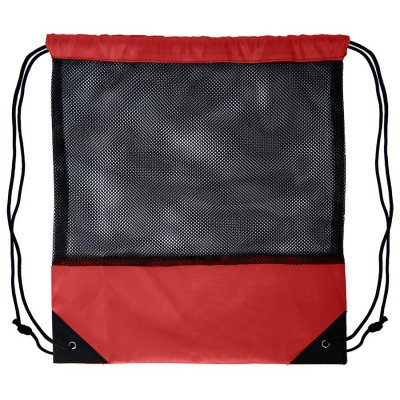 Рюкзак мешок с укреплёнными уголками Mesh, красный, 35*41 см, полиэстер 210D Красный арт. 16811/08