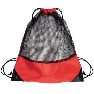 Рюкзак мешок с укреплёнными уголками Mesh, красный, 35*41 см, полиэстер 210D Красный арт. 16811/08